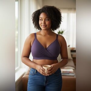 PENNINGTONS, Classic Wireless Lounge Bra (Déesse Collection), 42 D, Purple 🫦